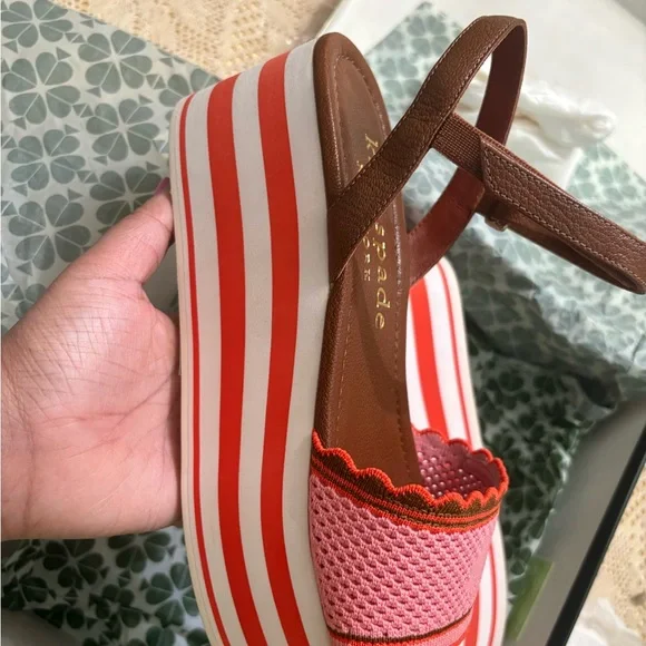 Kate Spade Highrise Spade Sandal Wedge - Picture 4 of 8